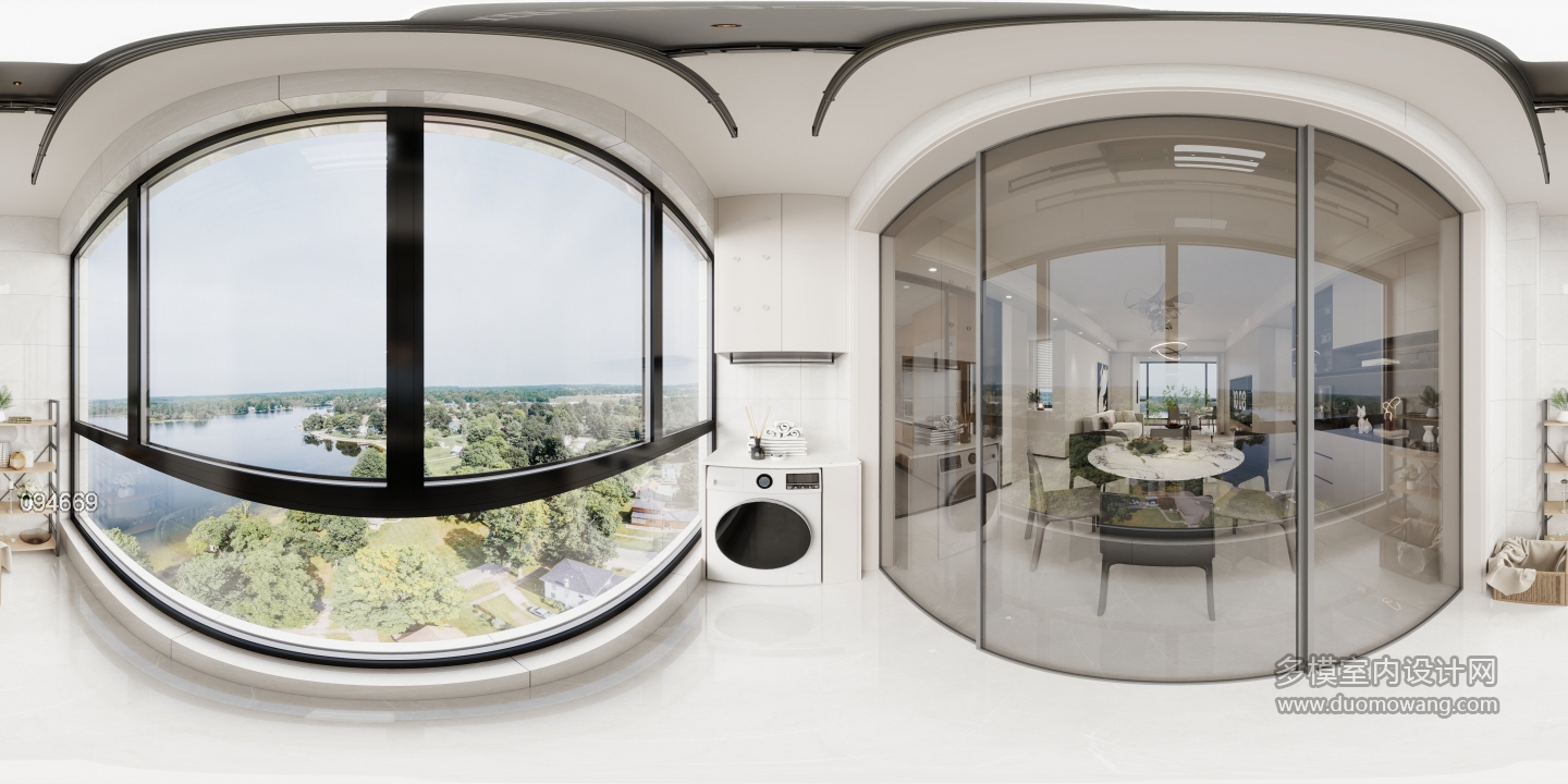 现代生活阳台全景