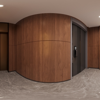 现代3层电梯间全景