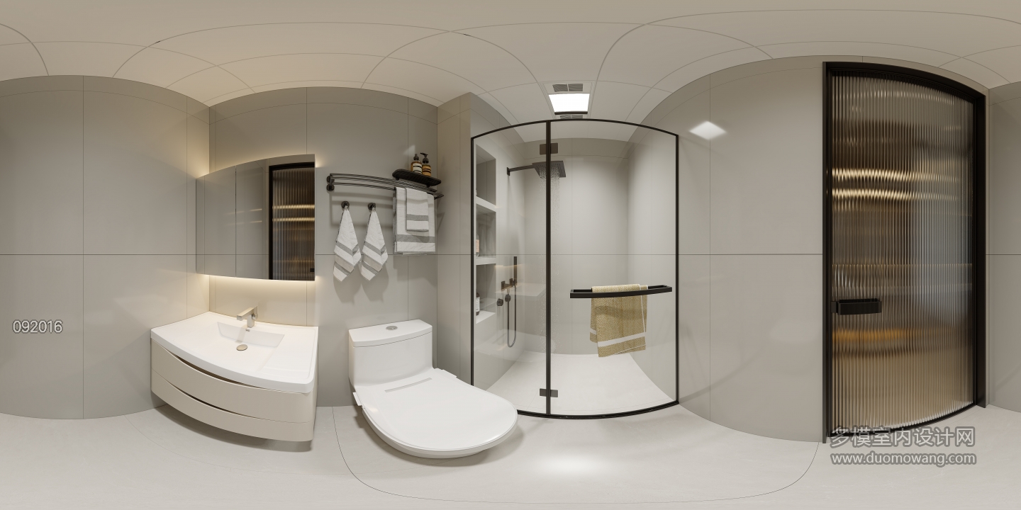 现代卫生间全景