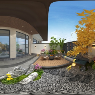 新中式院子全景