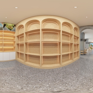 现代宠物店选购区全景