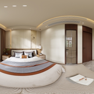 新中式主卧房一360