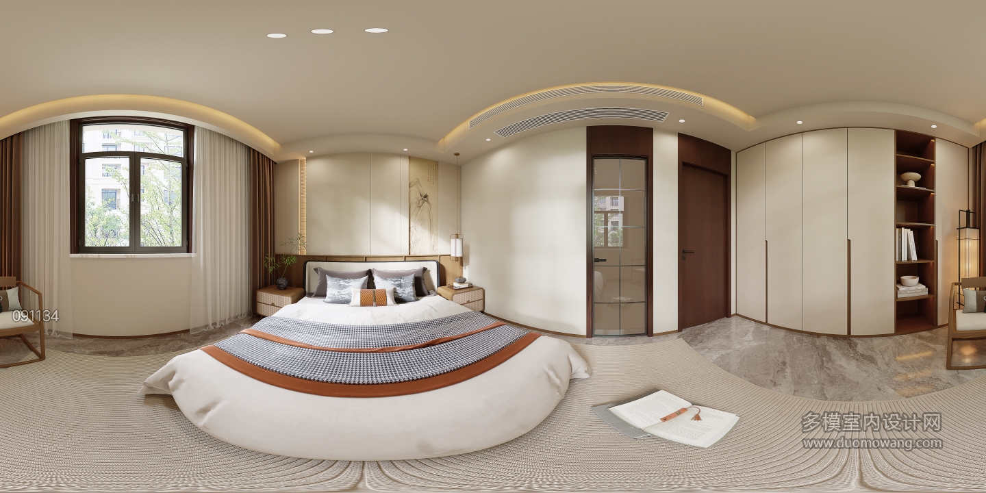 新中式主卧房一360