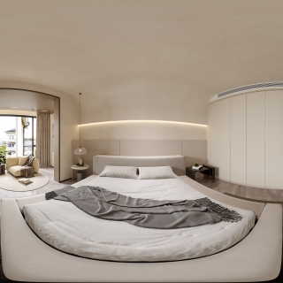 现代男孩房全景