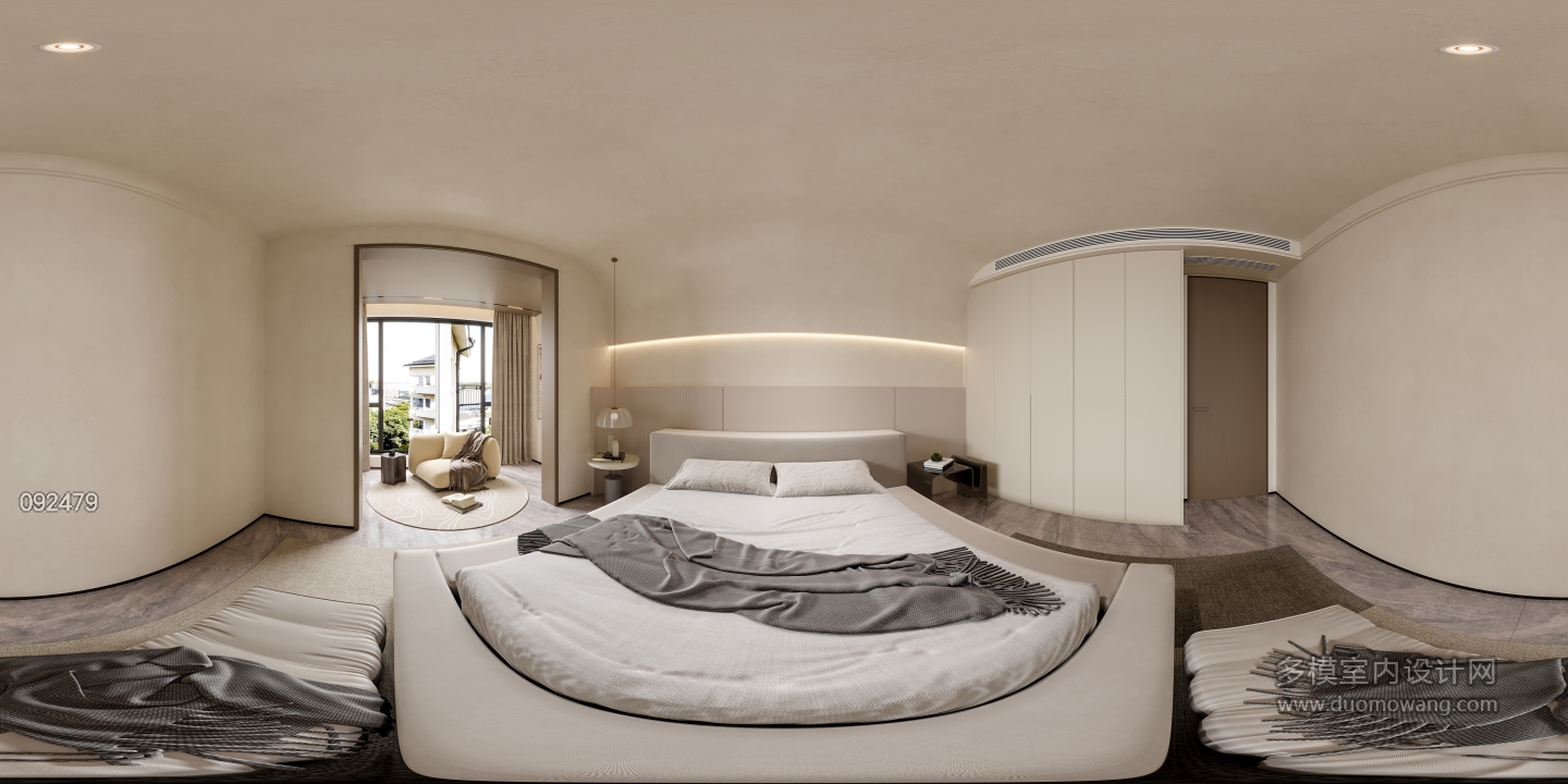 现代男孩房全景