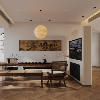 现代办公室洽谈区