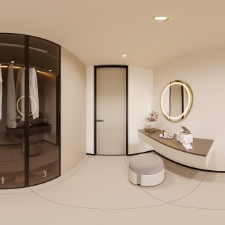 现代新中式衣帽间360