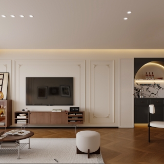 法式中古电视背景