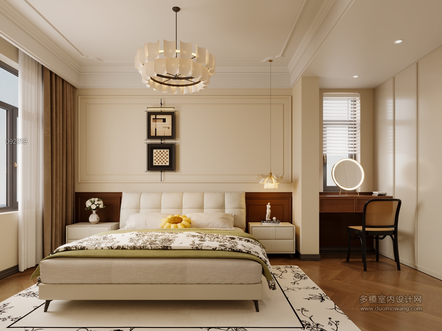 现代中古主卧特写