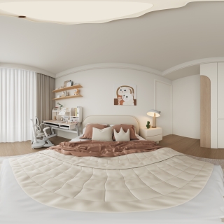 现代轻奢儿童房02全景