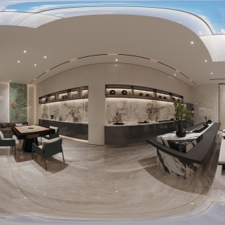 负二层茶室棋牌室全景