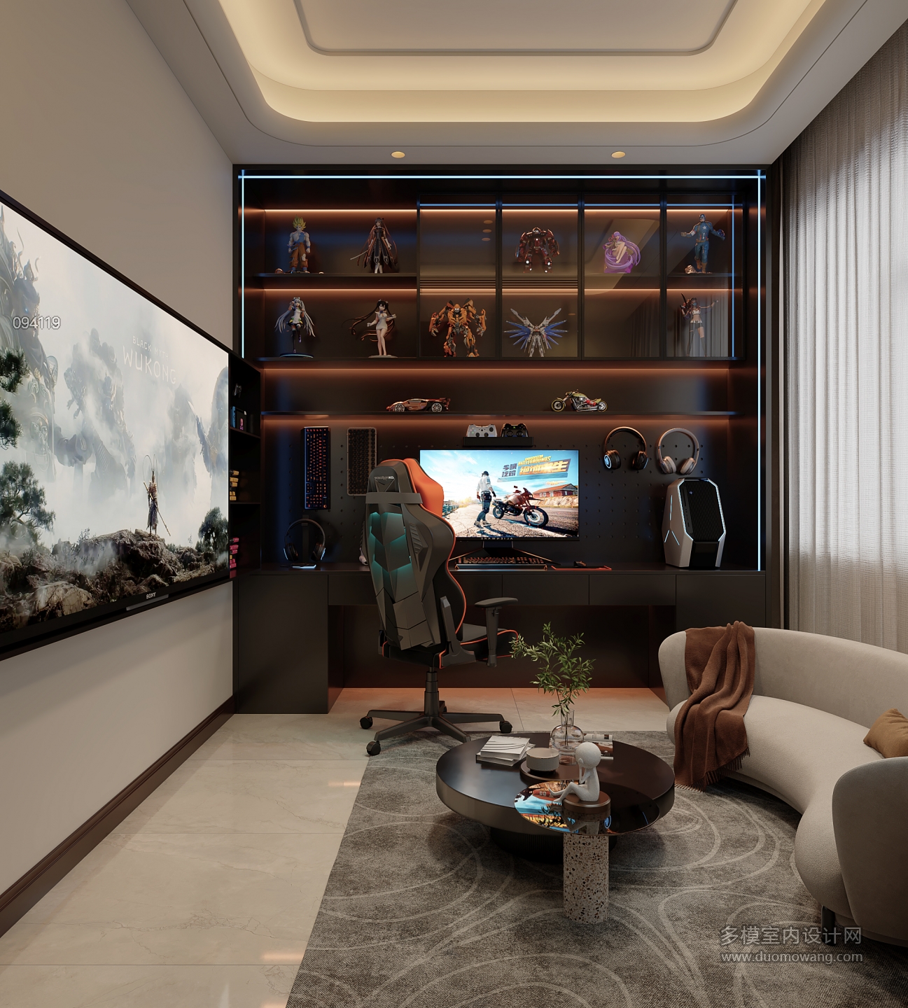 新中式二楼电竞室