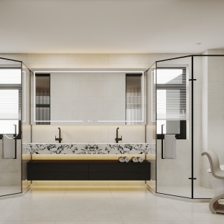 现代-卫生间特写