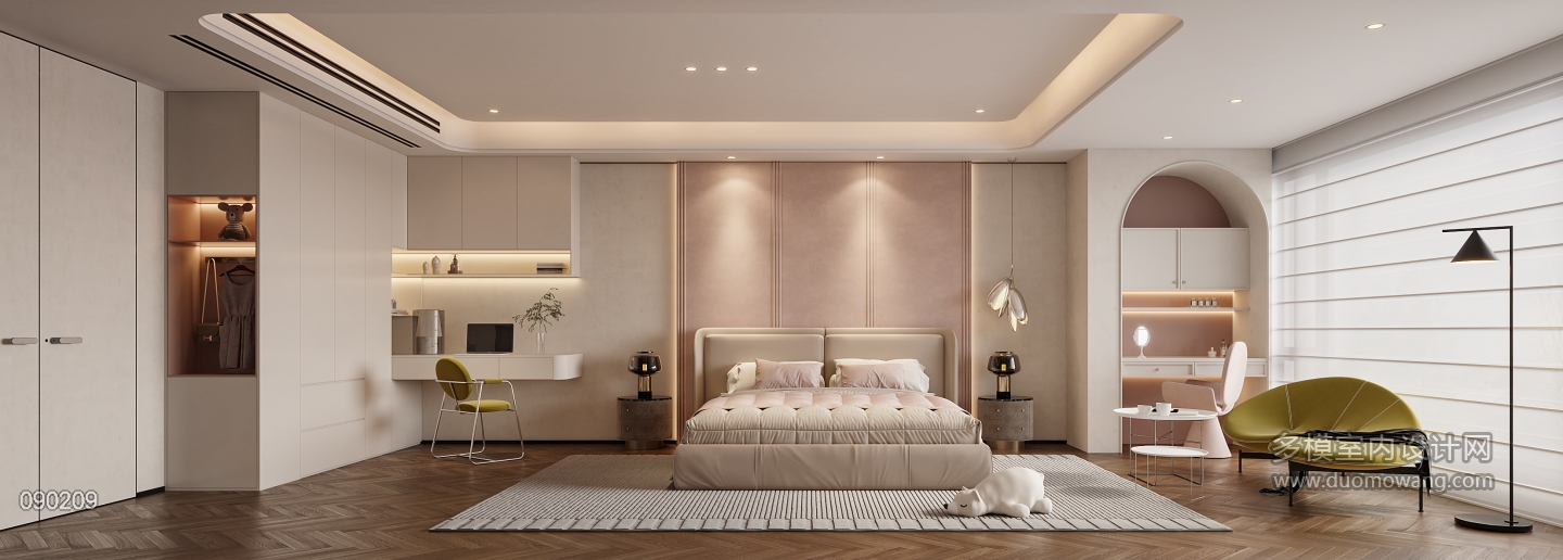 现代二层女孩房改特写