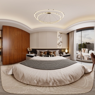 现代3层卧室全景