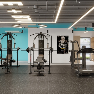 现代健身房特写A