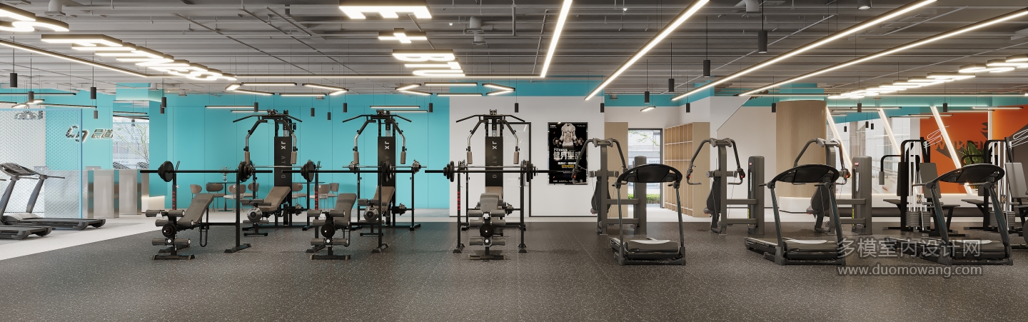现代健身房特写A