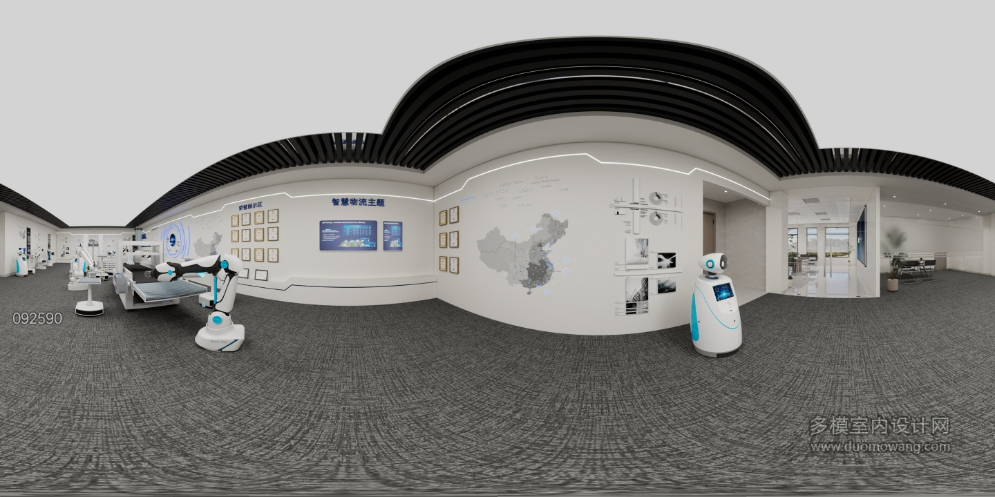 现代展厅角度2全景