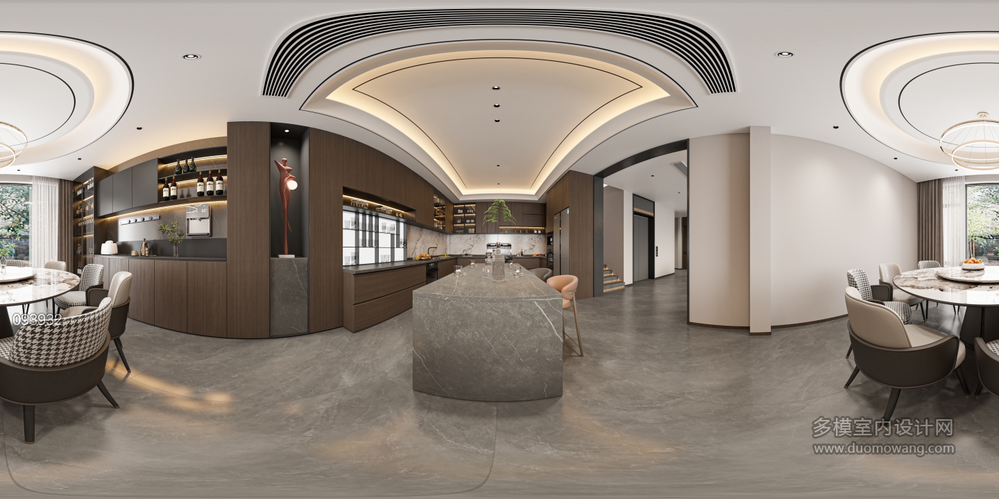 现代负一厨房 360