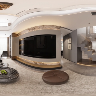 意式一楼客厅全景