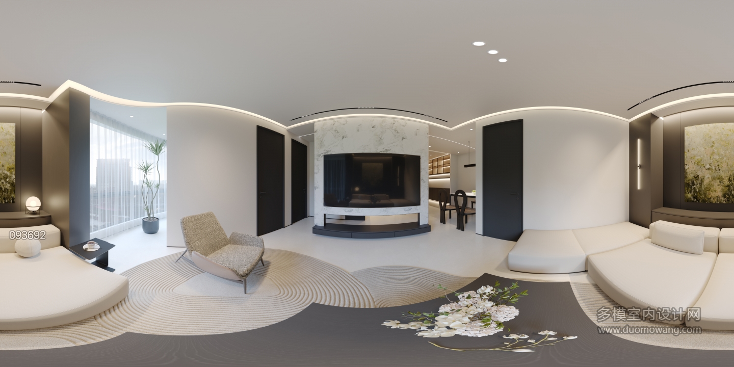 现代客餐厅全景