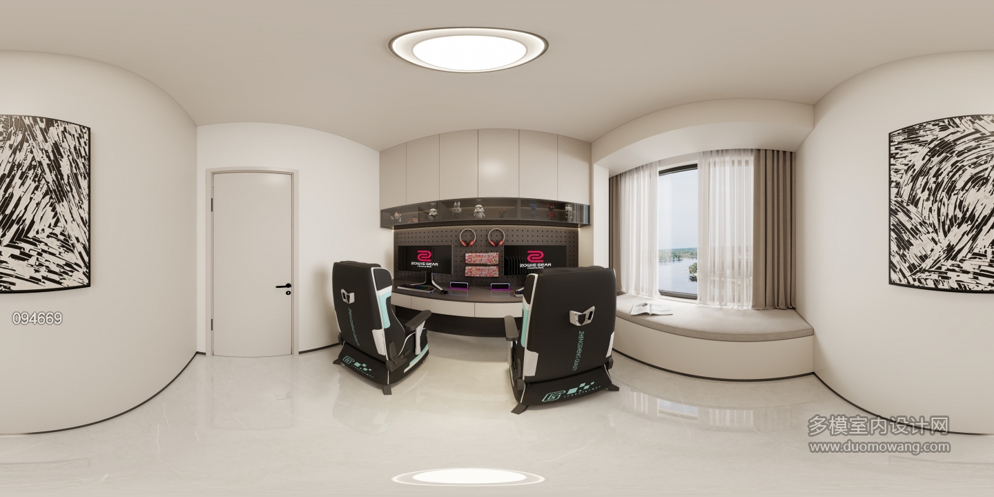 现代电竞房全景