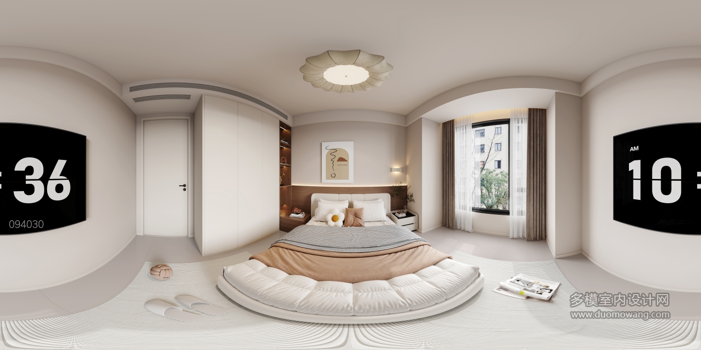 8现代中古风次卧全景