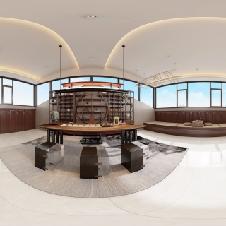 新中式三楼阳光房360