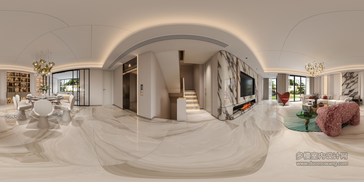 法式 一层 客厅 1