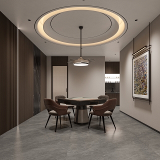 现代负一麻将室