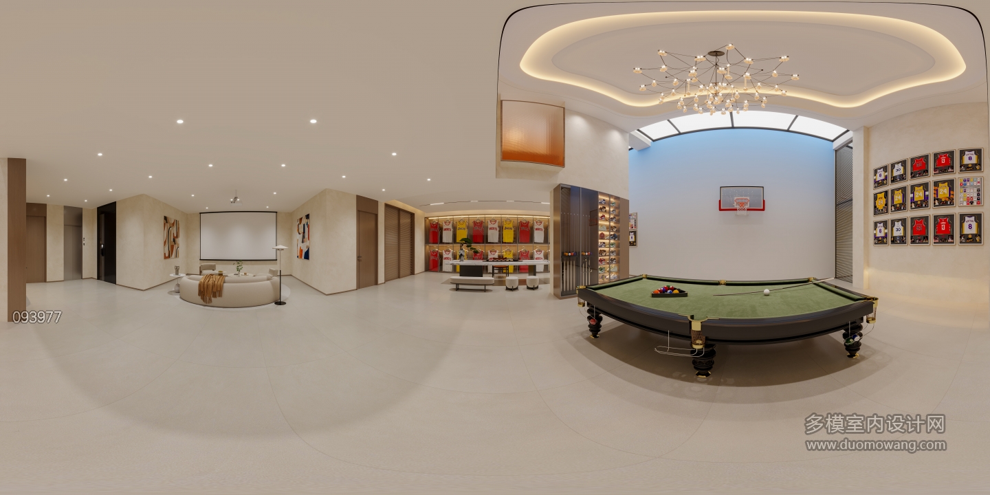 现代地下室全景