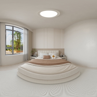 现代二层次卧2全景