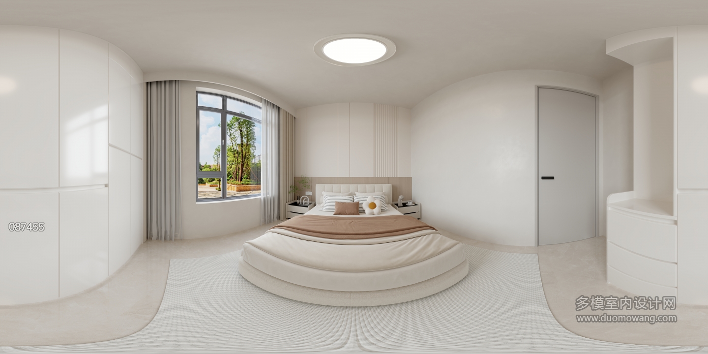 现代二层次卧2全景