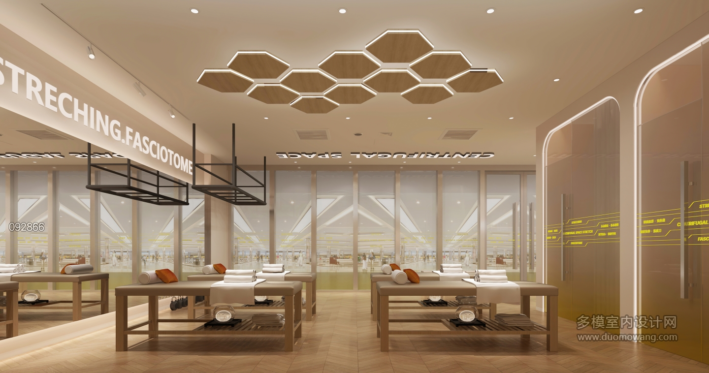 现代健身房静态拉伸区d (1)