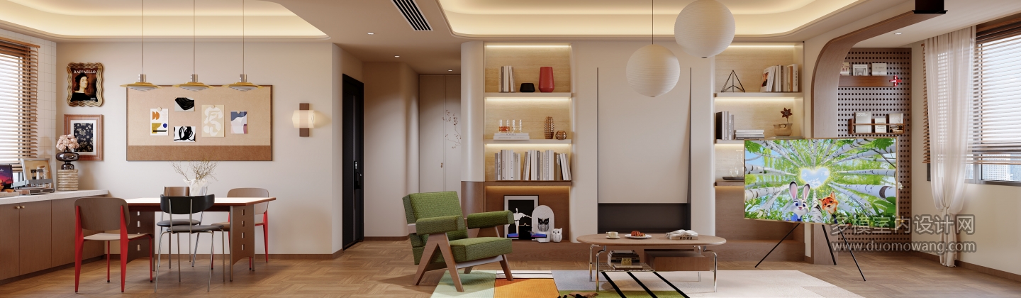 中古包豪斯客厅_电视背景