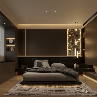 现代主人房静态