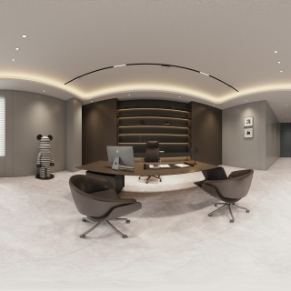 现代办公二楼办公室全景