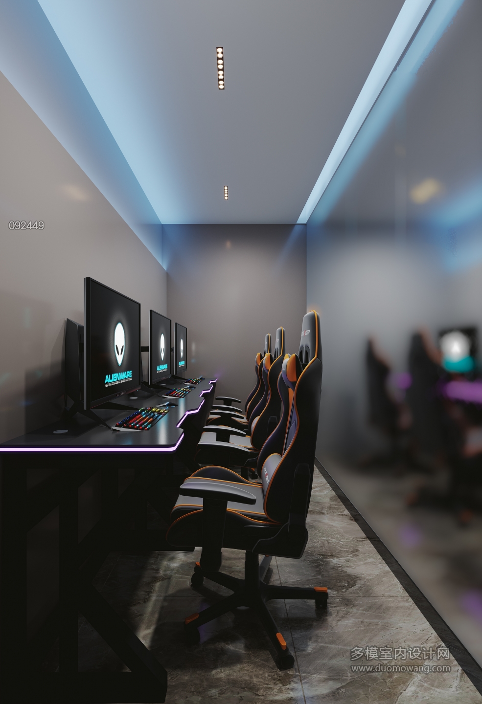 现代网吧三人包厢