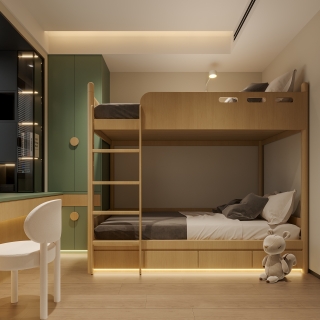 现代儿童房静态