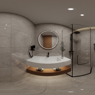 现代房间三卫全景