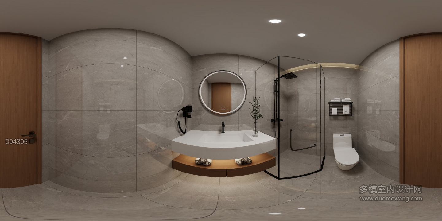 现代房间三卫全景