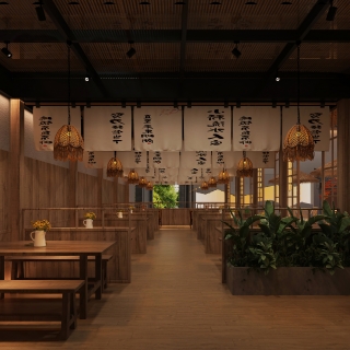 侘寂餐厅静态卡座c (1)