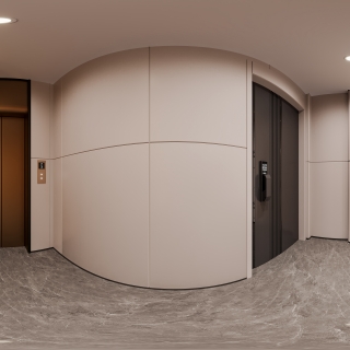 现代3层电梯间全景