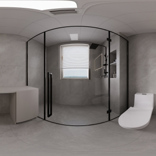 现代黑白灰卫生间