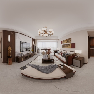 新中式客餐厅全景