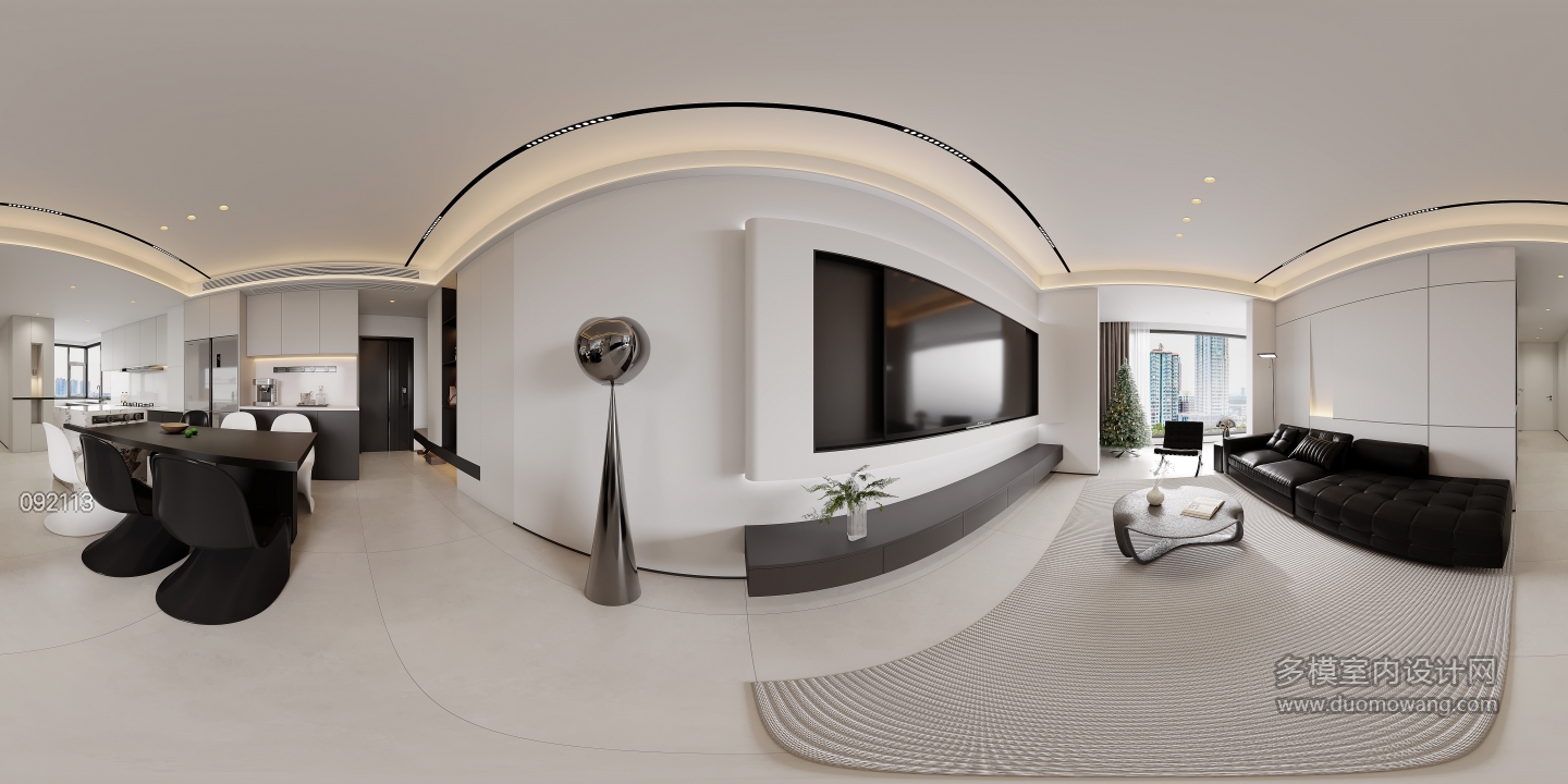 黑白灰客餐厅360