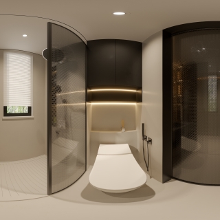 现代卫生间全景