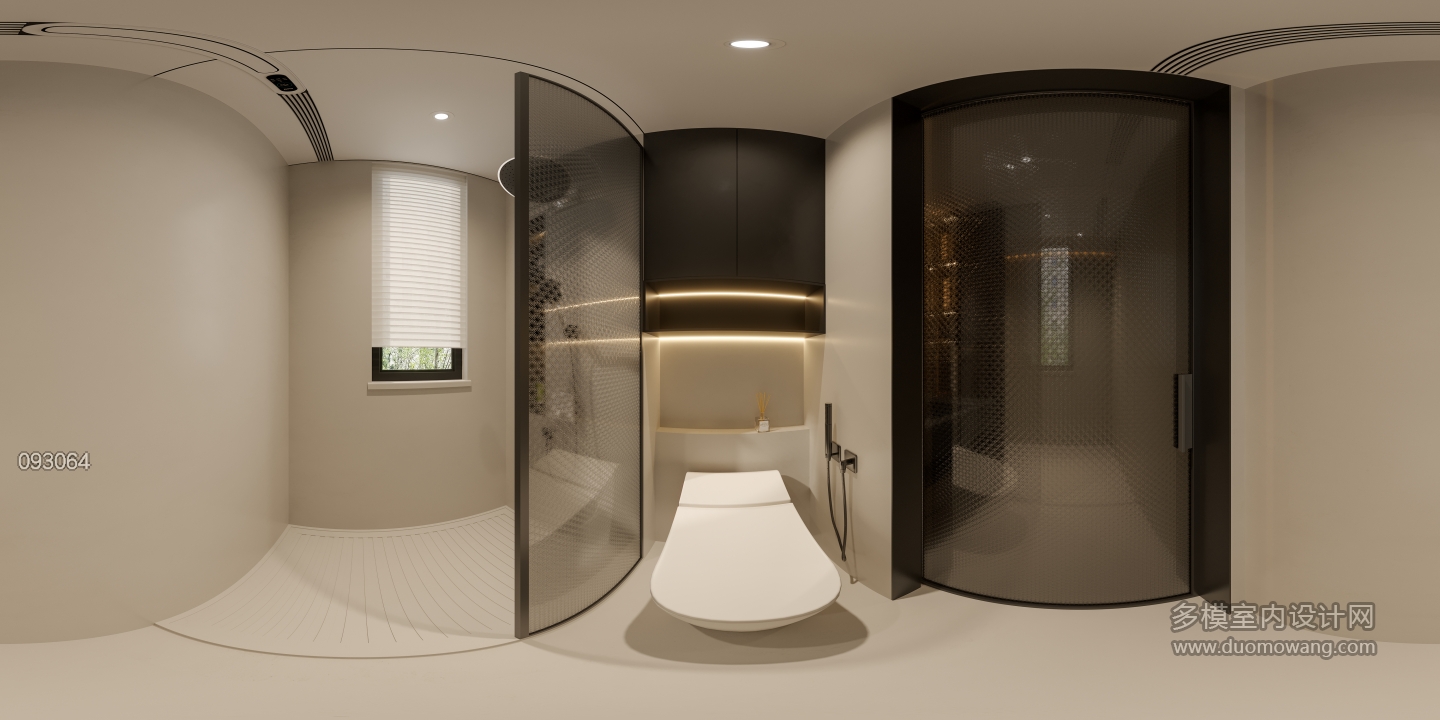 现代卫生间全景