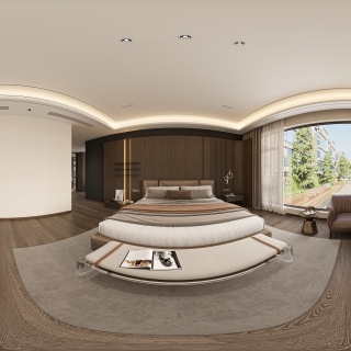 现代三楼卧室 360