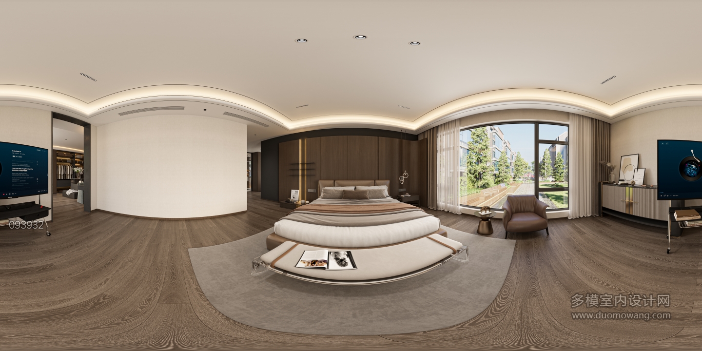 现代三楼卧室 360